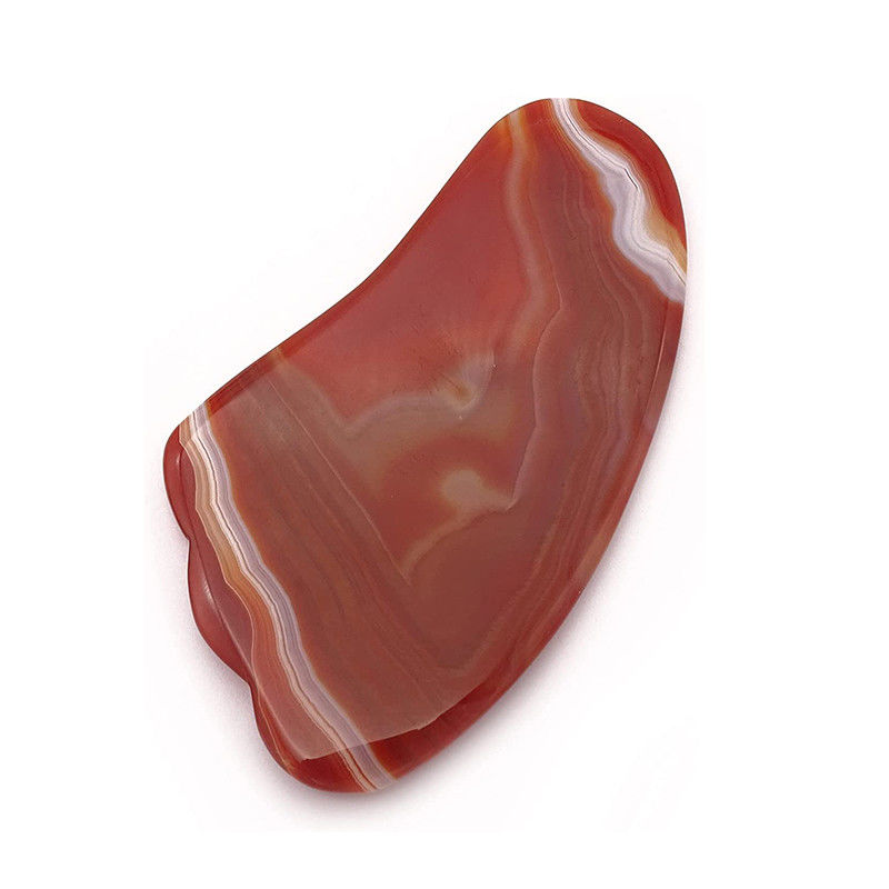 Funzione di lifting del viso Agate rosso cristallo di quarzo Gua Sha piastra di rottamazione per portatile