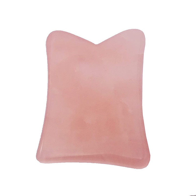 Funzione di lifting del viso Rose Quartz Real Jade Gua Sha Crystal Face Roller Massage Guasha Stone per il ringiovanimento del viso/corpo