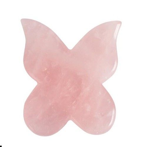 Massaggiatore Faciale a forma di farfalla Piastra di massaggio di Giada Guasha Pietra naturale Gua Sha Scraper per collo corpo Acupuncture Spa