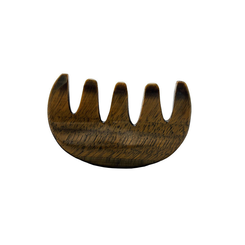 Meridian Care Jade Comb Natural Tiger Eye Stone Gua Sha Scraper per massaggi a testa e capello