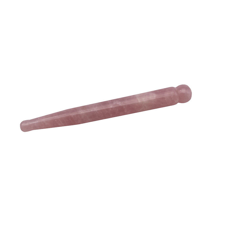 OEM ODM Rose Quartz naturale Guasha Massaggio bastone ago rilievo muscolare Corpo Gua Sha massaggiatore punto Roller Guasha strumento