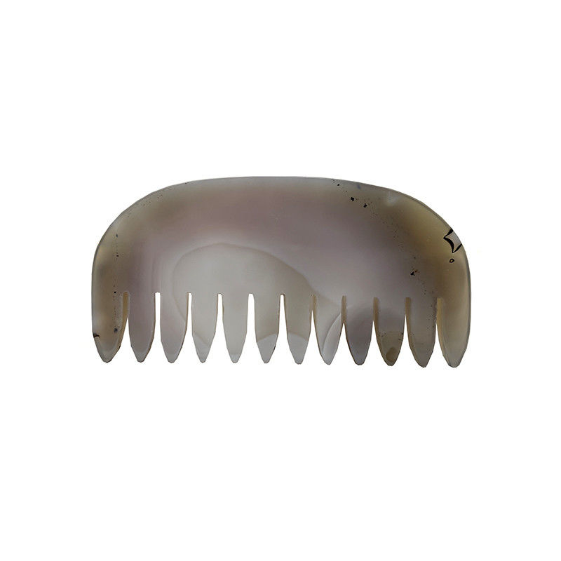 Natural Grey Agate Jade Guasha Comb L'ultimo strumento di massaggio della testa e del meridiano per il massaggio viso/corpo
