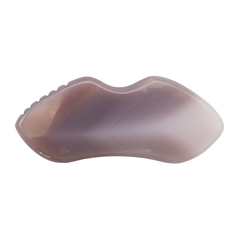 Tabella di Gua Sha di Agata Naturale per Massaggio Corporeo e Trattamento Faciale in Terapia di Agopuntura SPA