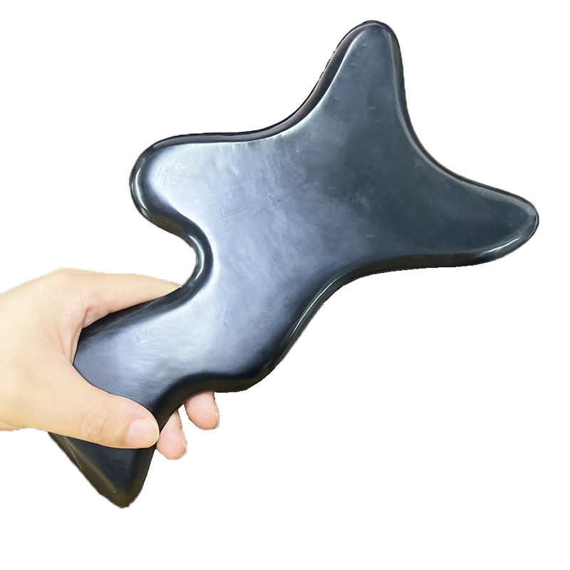 Prodotti per la cura del corpo Gua Sha Board Logo Supporto personalizzato Logo personalizzato Poligonale Bianstone Nero Giada Massaggio Strumento