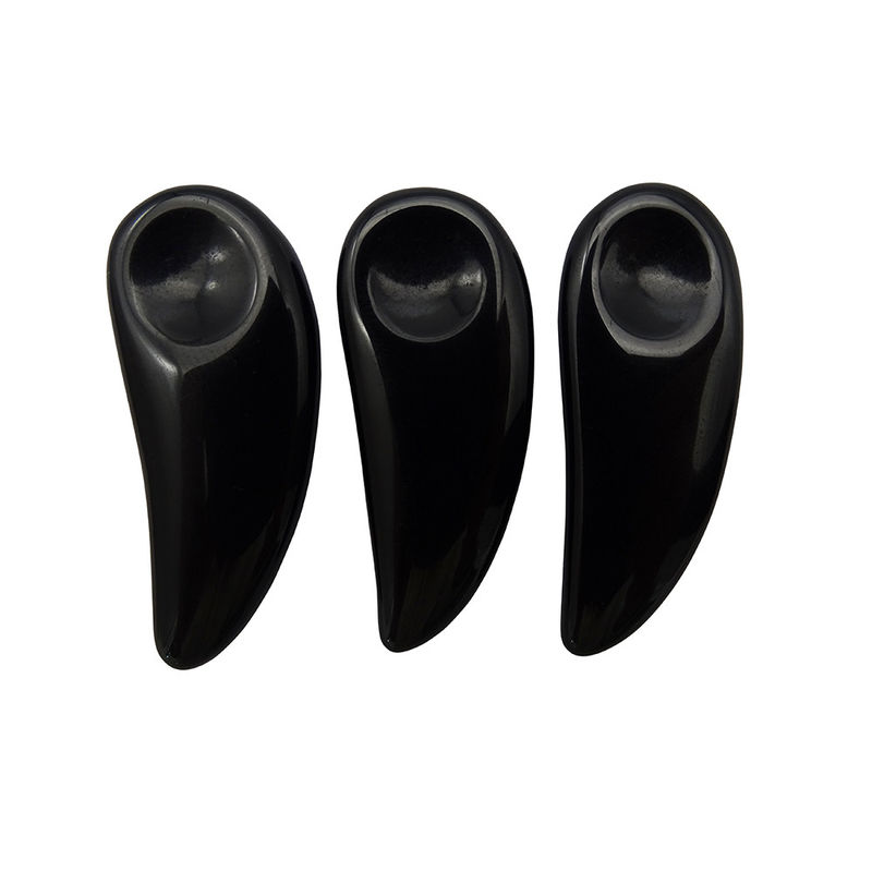 Massaggiatore Faciale Nero Mini Ossidiano Cosmetico Cucchiaio Guasha Crema per Occhi Make-up Scoop Spatula Stick per Massaggio di Sollievo degli Occhi