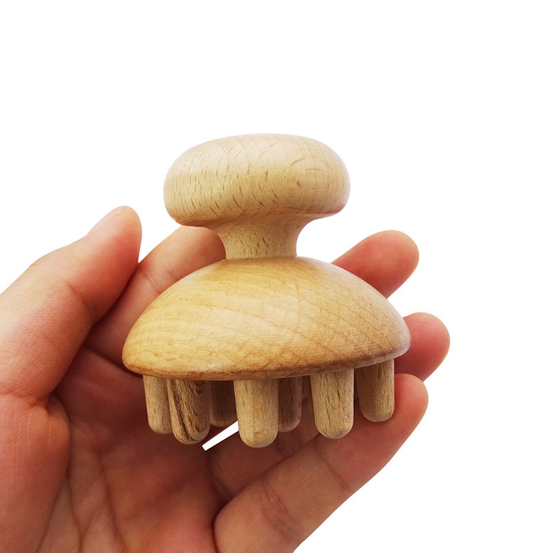 Funzione musicale Funghi di legno Gua Sha Strumento di massaggio terapeutico per drenaggio linfatico a mano e a corpo intero