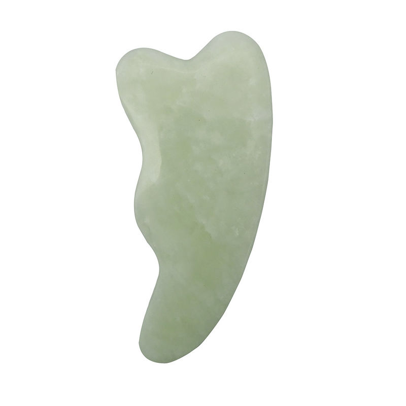 Logo personalizzato Spa naturale verde strumento di massaggio del cuoio capelluto Gua Sha per raschiare la pelle del viso e del corpo massaggiatori facciali Guasha lucidi