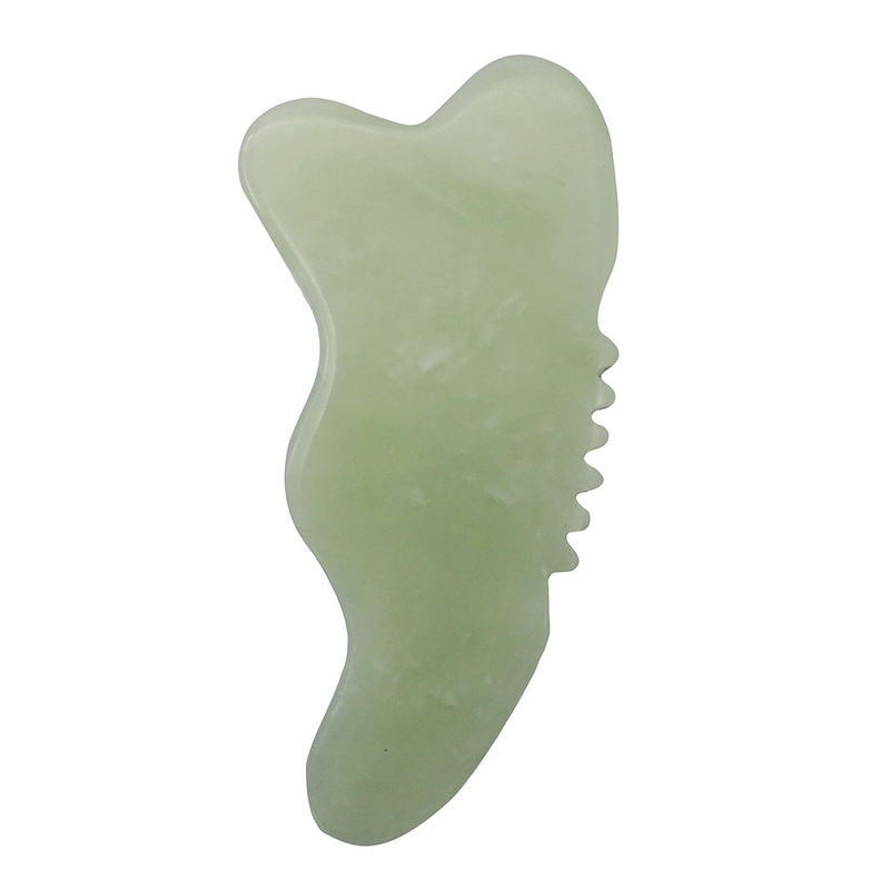 Xiuyan Jade Gua Sha Massaggio strumento per il viso scultura massaggio del corpo Promuove il flusso sanguigno e riduce la tensione Facile da tenere
