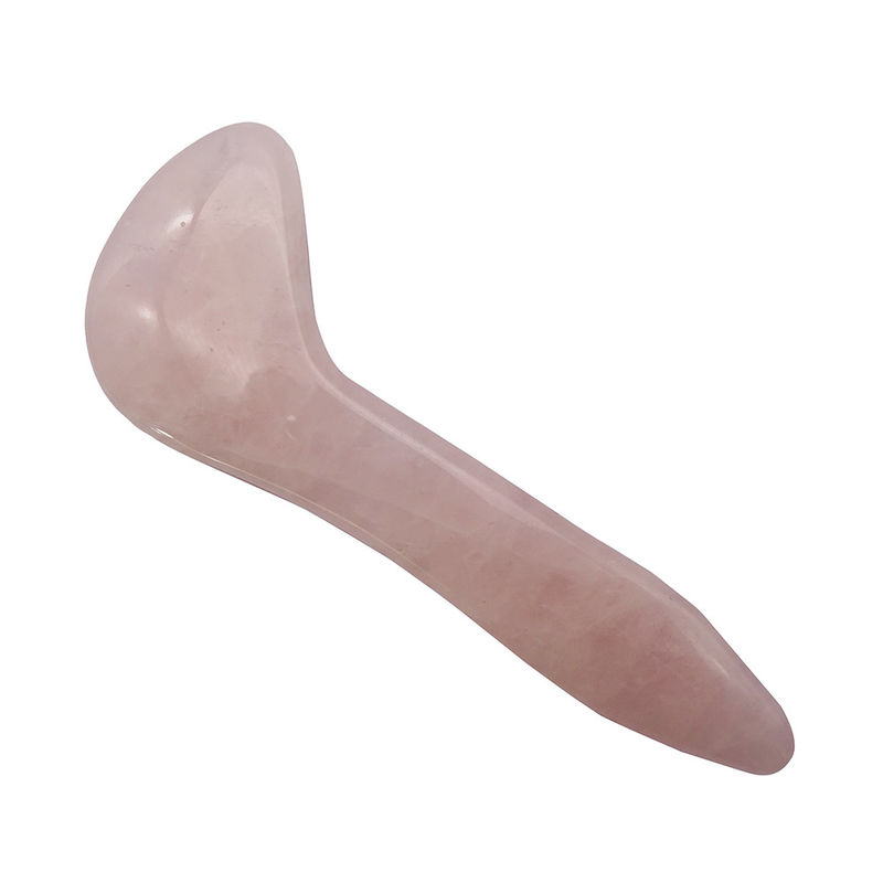 2024 Prodotto lucidato tecnico rosa naturale quarzo giada Gua Sha strumento di massaggio per massaggio facciale scatola regalo MOQ 100PCS
