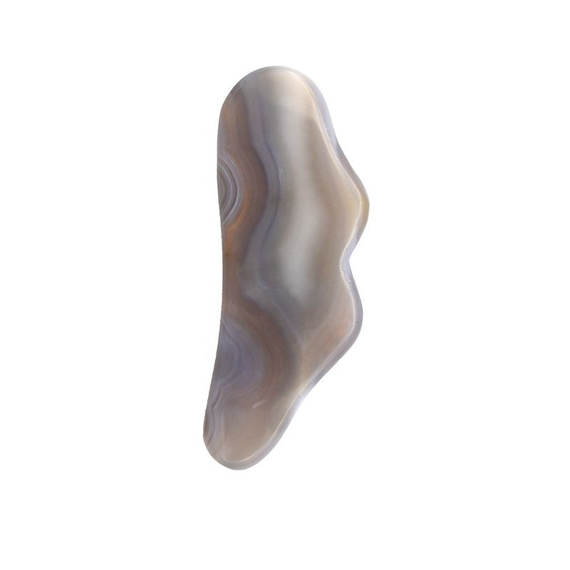 Pietra naturale di Agate Gua Sha Essenziale per il massaggio del corpo e il trattamento dell'agopuntura