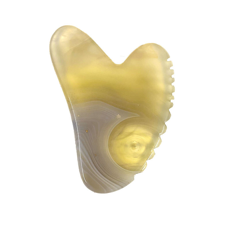 Prodotti di massaggio personalizzati con logo naturale di fiori di ciliegio Agata Sha Gua Tavola per la terapia di Gua Sha