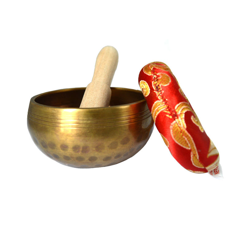 Cooper Material Nepal Chakra Gold Yoga Meditazione Tibetana Custom Singing Bowl Set per la terapia del suono