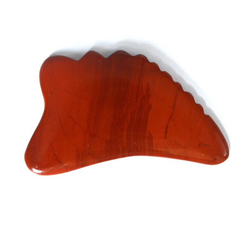 Martello di massaggio di jaspe rosso per SPA Agopuntura Corpo Gamba Facciale Giada Guasha Massaggiatore Tavola Strumento Gua Sha