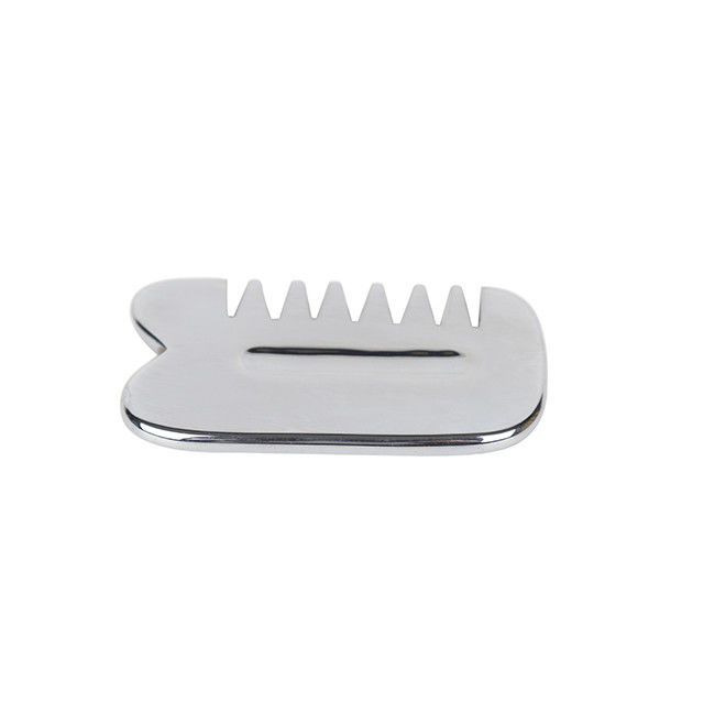 Massaggiatore Faciale Authentic Silver Terahertz Guasha Stone Gua Sha Comb per Anti-Aging e ringiovanimento facciale