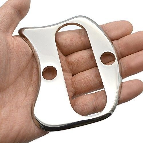 100*80*4.5mm MASSAGGIO Acciaio inossidabile Guasha Scraping Massaggio Strumenti Iastm Metal Gua Sha per ridurre le rughe Nuovo design