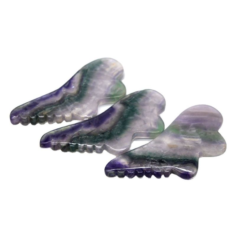 Strumenti di massaggio per raschiatura naturale Fluorito Giada Gua Sha Board OEM ODM per Strumenti Massaggiatore