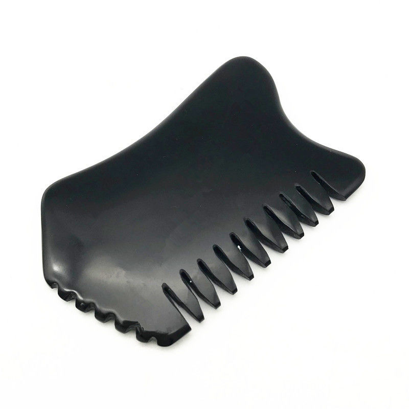 Massaggiatore Faciale Nero Pietra Bian Gua Sha Strumenti di Massaggio Scraping Pietra di Giada Naturale Massaggiatore Corporeo Logo Personalizzato