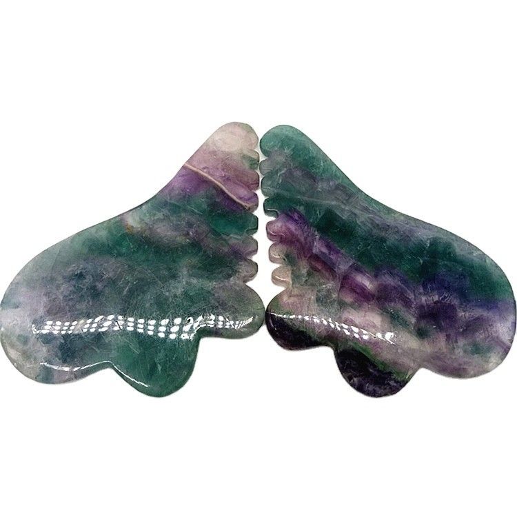 Arrivi Fluorite Giada Gua Sha Tavola per Massaggio Corporeo Strumento in Colorato