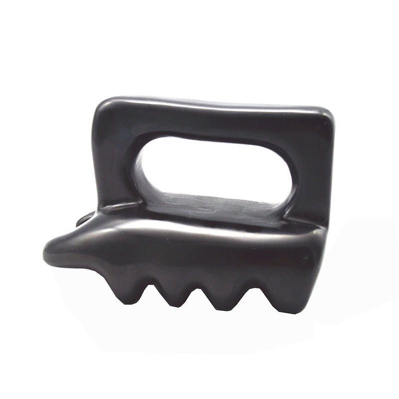 OEM ODM Miglior massaggiatore facciale per la cura personale Strumento di bellezza Gua Sha Strumento naturale Bian nero di pietra Guasha spazzola massaggiatore del corpo