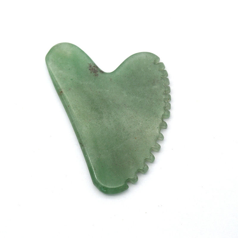 Forma di cuore Massatore Aventurino Verde 100% Giada Naturale Aventurino Gua Sha Con Etichetta Privata