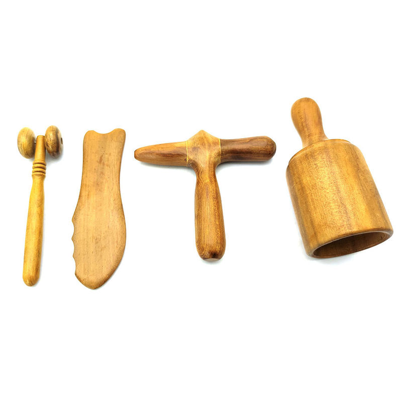 Massaggio martello in legno Gua Sha raschiatura Massaggio Guasha Strumenti di massaggio tradizionale Cupping per il corpo e massello in legno
