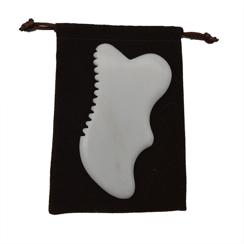 Massaggio a tavolo a base di pietra Gua Sha Guasha Scarping Massaggiatore Corporeo Scarping Giada Bianca Scarping Strumenti Facciali E Corporei