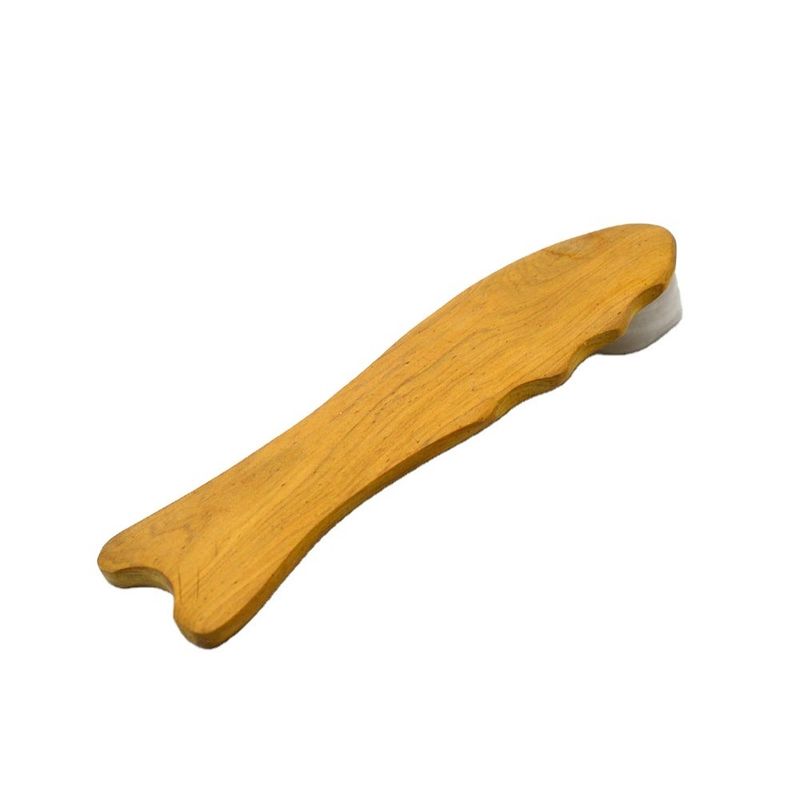 Strumento Gua Sha a forma di pesce in legno da 140*45mm Perfetto per massaggi e disintossicazione