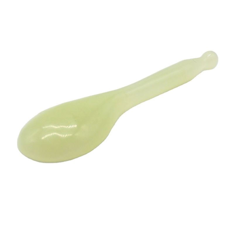 Cura del corpo Xiuyan Giada Gua Sha Massaggio Strumento di Cucchiaio Verde Guasha Scarping Strumento per la Salute e il Benessere