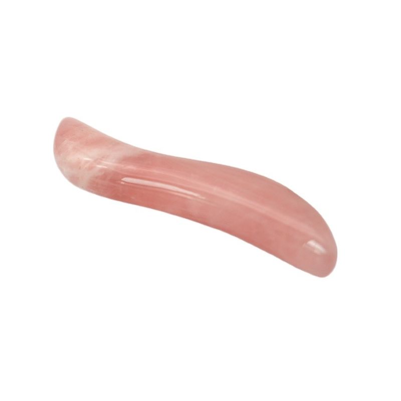 Polito rosa quarzo Gua Sha Massaggio bastone 110mm Lunghezza per occhio facciale e trattamento punto di agopuntura