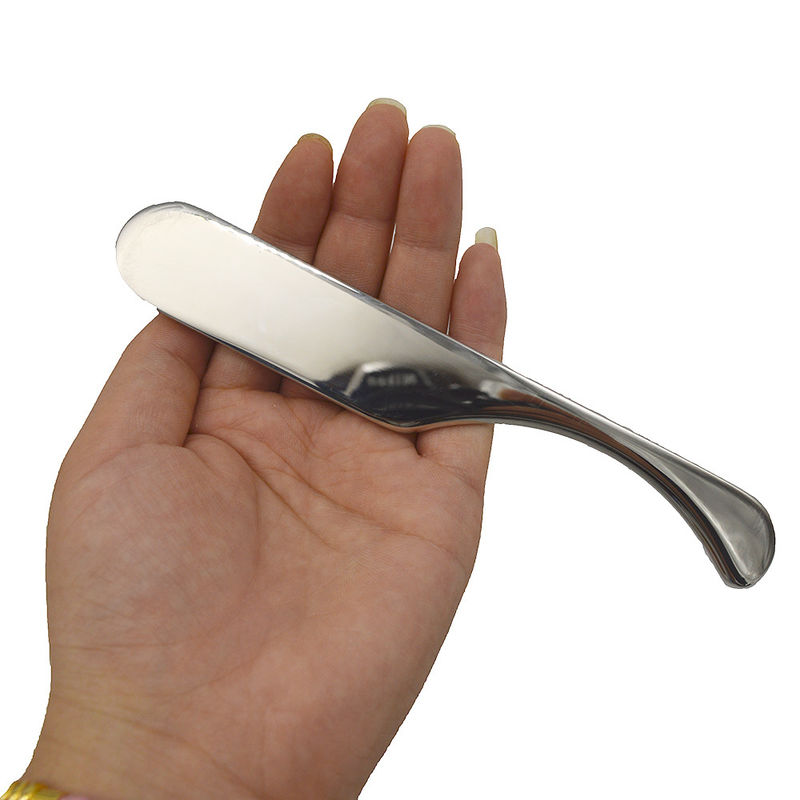 15.5*2.5cm Gua ShaArgento Scraping Massaggio Board Corpo Guasha Massaggio Strumento Acciaio inossidabile Strumenti di raschiatura per alleviare il dolore